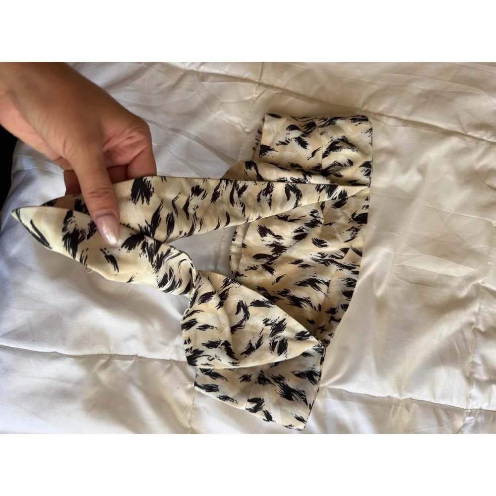 4th & Reckless Women's Abstract Print‎ Knot Front Bandeau Top Size 6